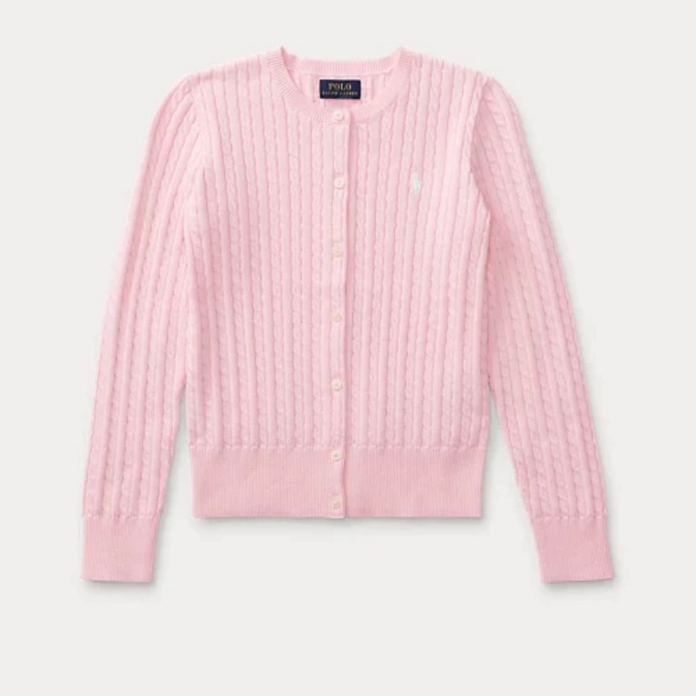 Polo Ralph Lauren Mini Cable Knit Cotton Cardigan